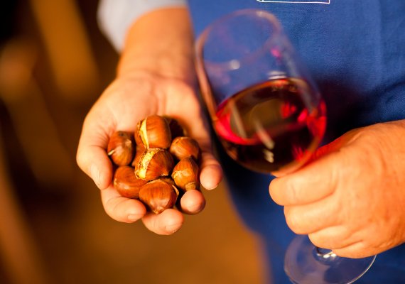 Wine and chestnuts